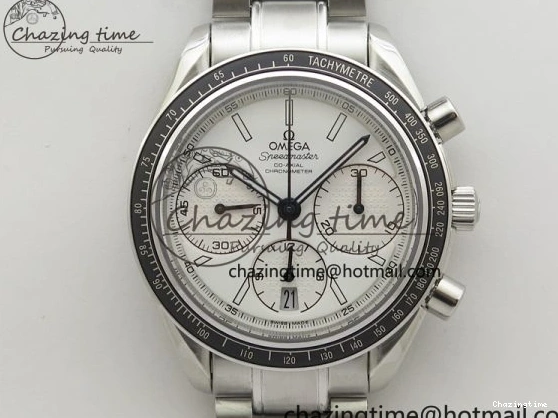 0207 Elegant Speedmaster Racing Master SS HRF 1:1 Best Edition White Dial on SS Bracelet A 7864